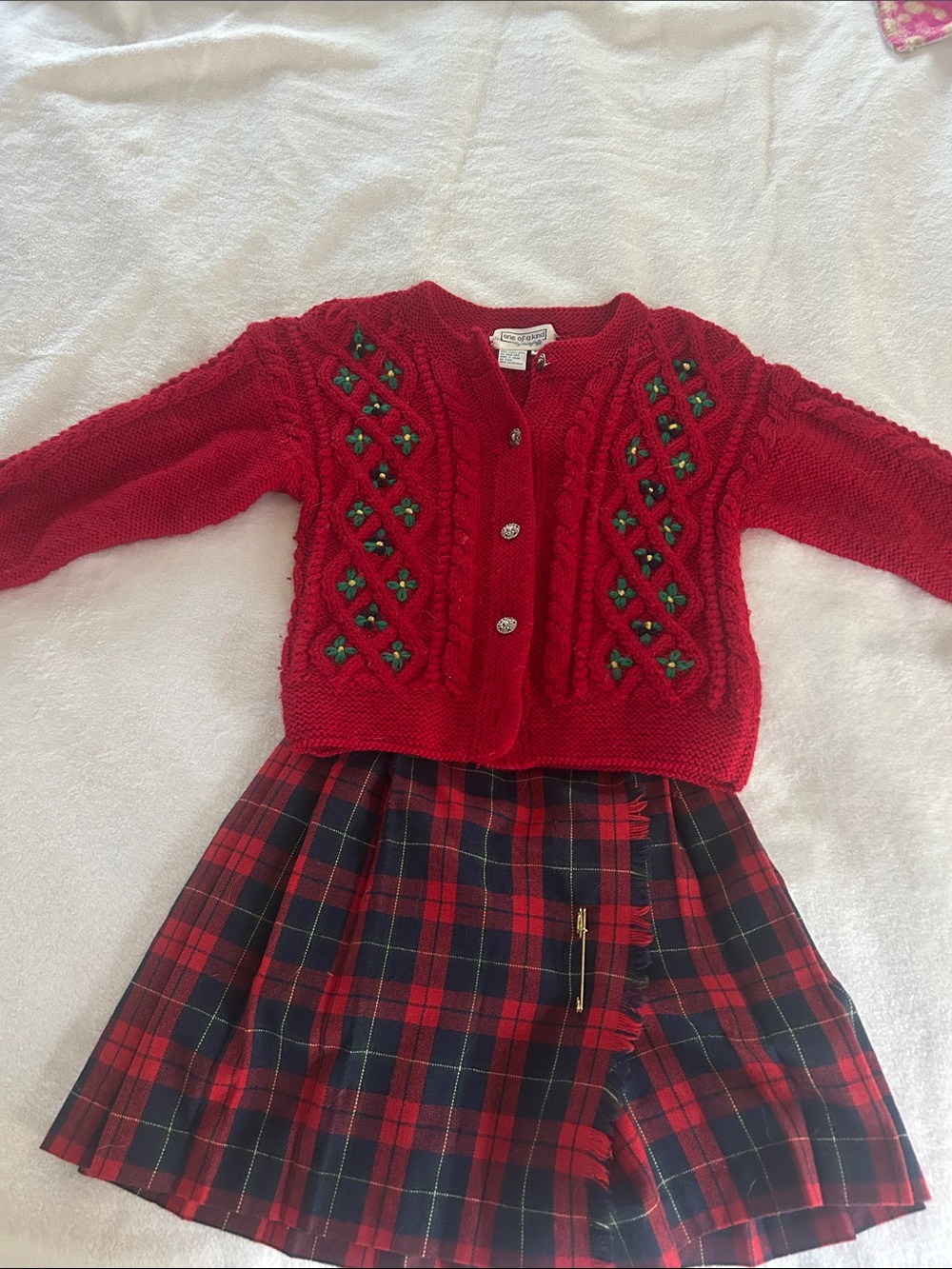 Cherokee Red Knit Cardigan Sweater - Kids